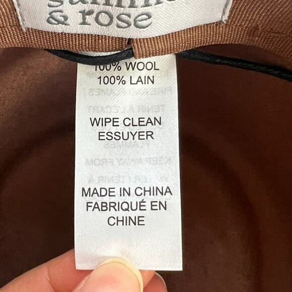 Summer & Rose Fedora Hat Women's One Size Brown 100% Wool Cord Tie - Picture 8 of 13